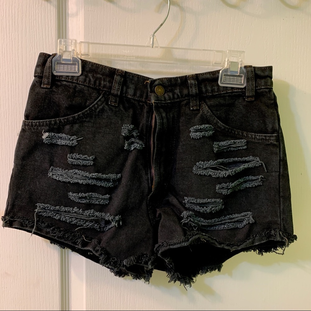 Levi’s black denim shorts